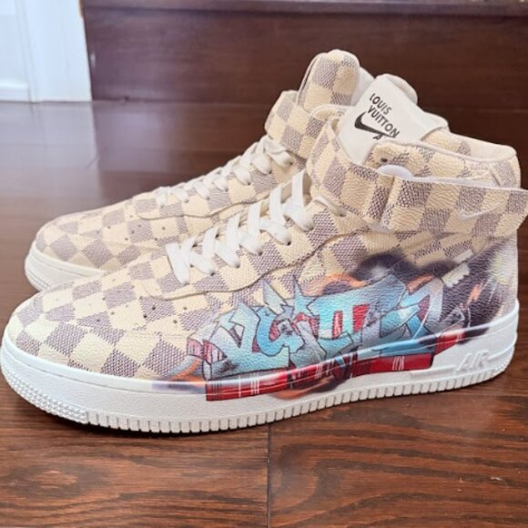 Nike Air Force 1 Mid Louis Vuitton By Virgil Abloh Graffiti - Picture 2 of 5